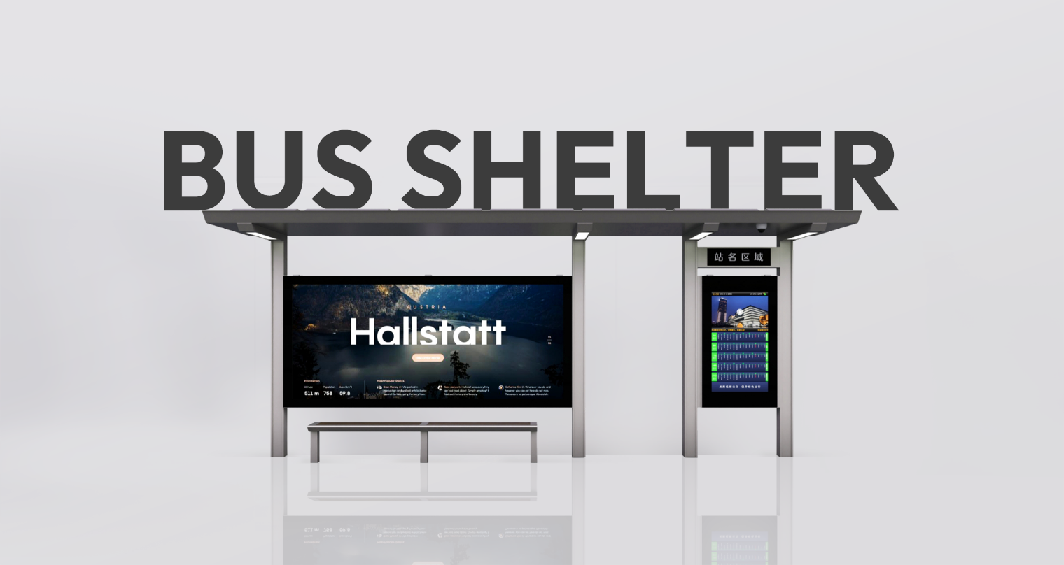 Bus Stop Shelter with Bench-ZEMSO-HCT-0085