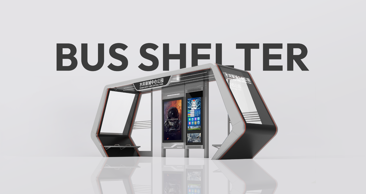 Metal Bus Stop Shelter-HCT-0135 Metal Bus Stop Shelter-HCT-0135