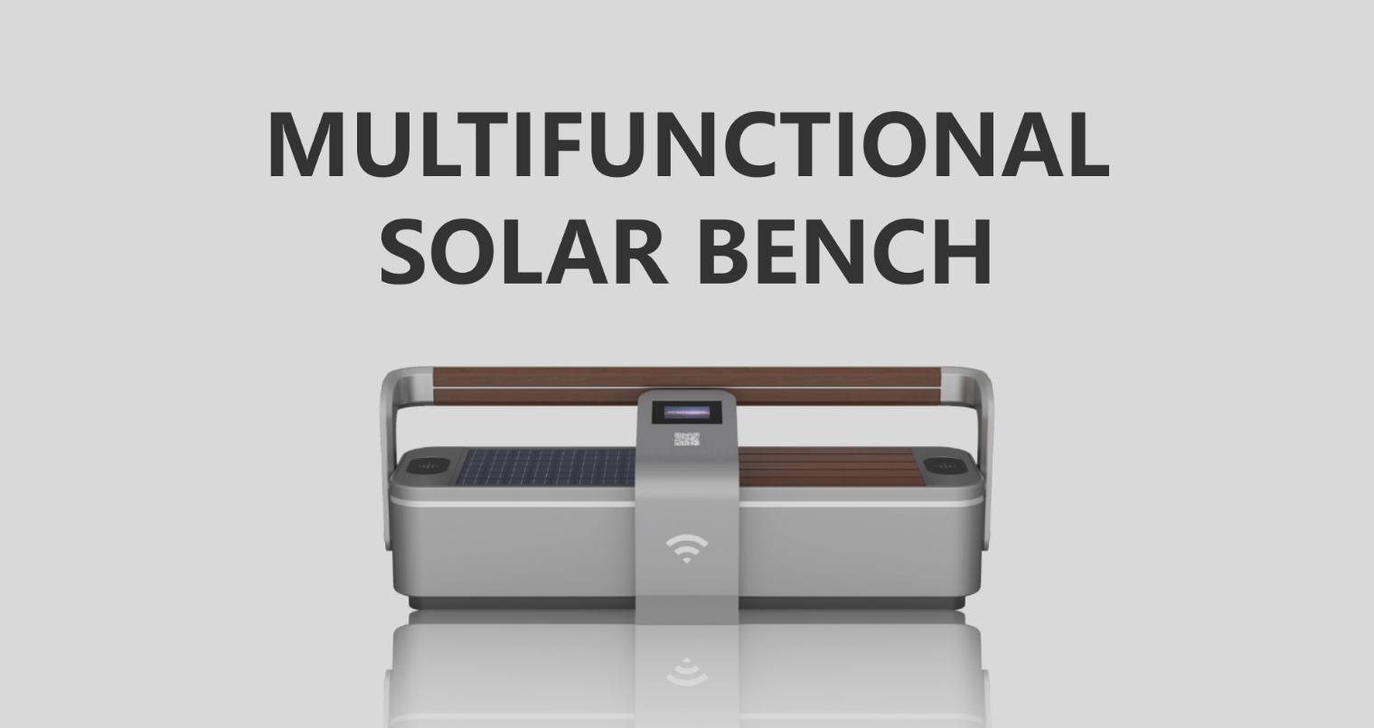 Eco-Friendly Solar Bench ກັບຈໍ LCD ໂຄສະນາ ZEMSO-ZY-0003