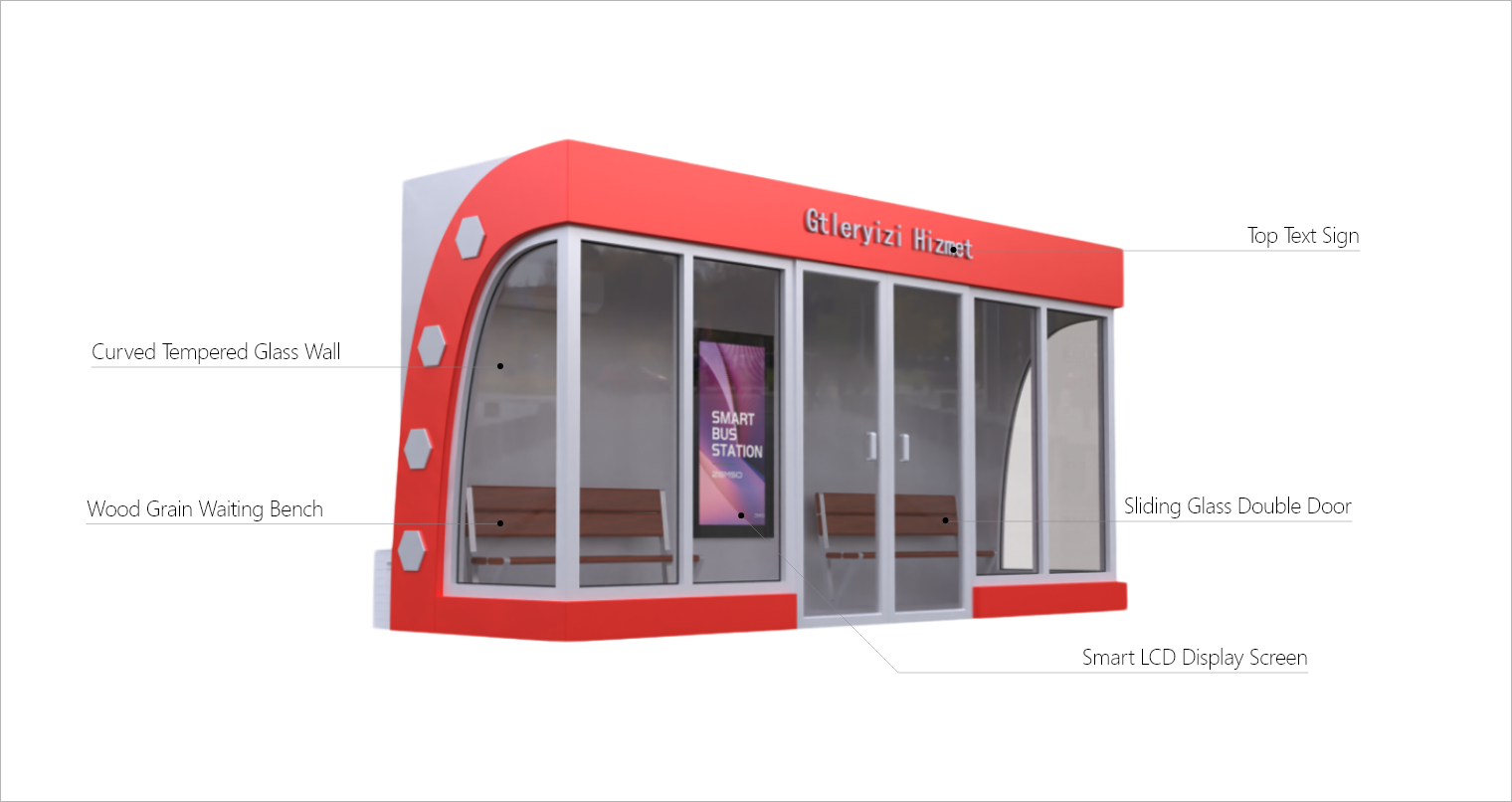 Outdoor Intelligent Bus Station Kiosk ZX-BS-008_8