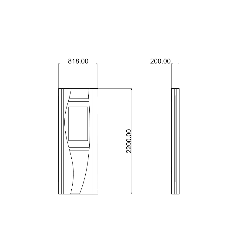 Outdoor Smart LCD Bus Stop Advertising Digital Display ZEMSO-DZZP-0020