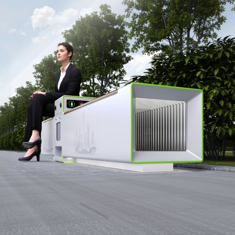 Innovative Solar Bench with Smart Connectivity ZEMSO-ZY-0006
