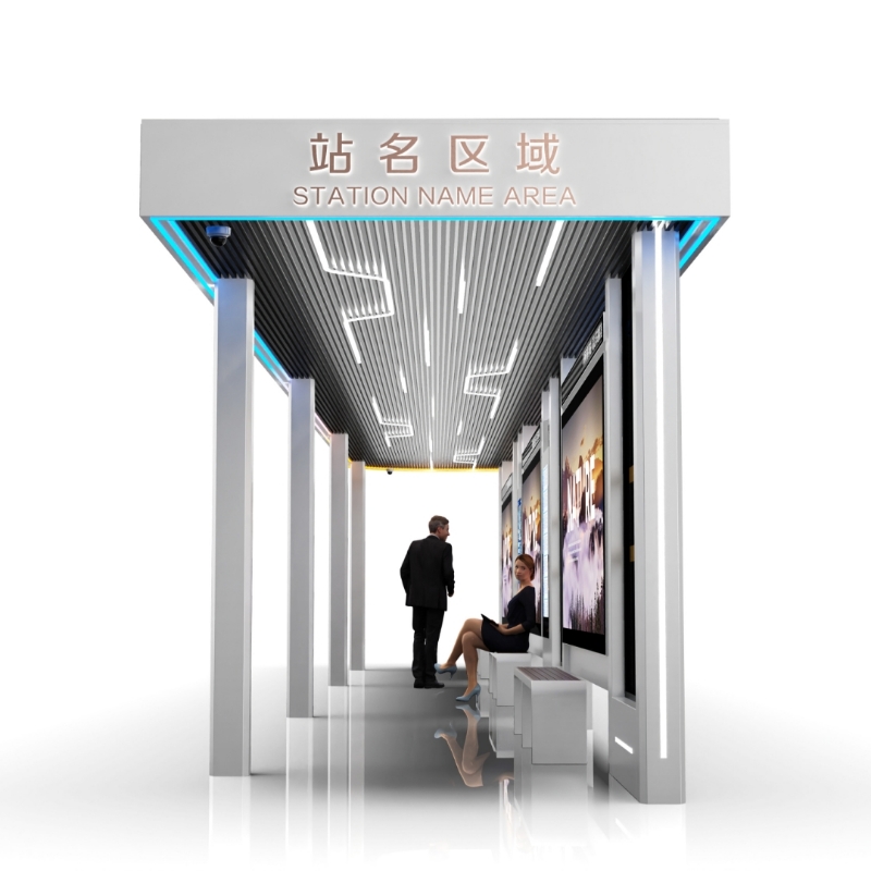 Smart City Metal Bus Shelter-ZEMSO-HCT-0062