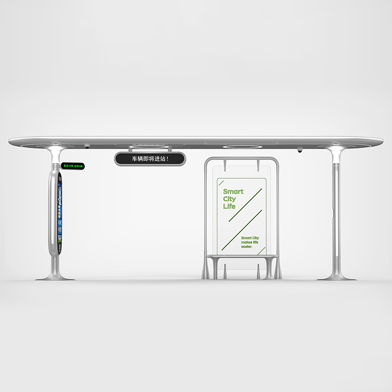 Stainless Steel Bus Stop Shelter-HCT-0102