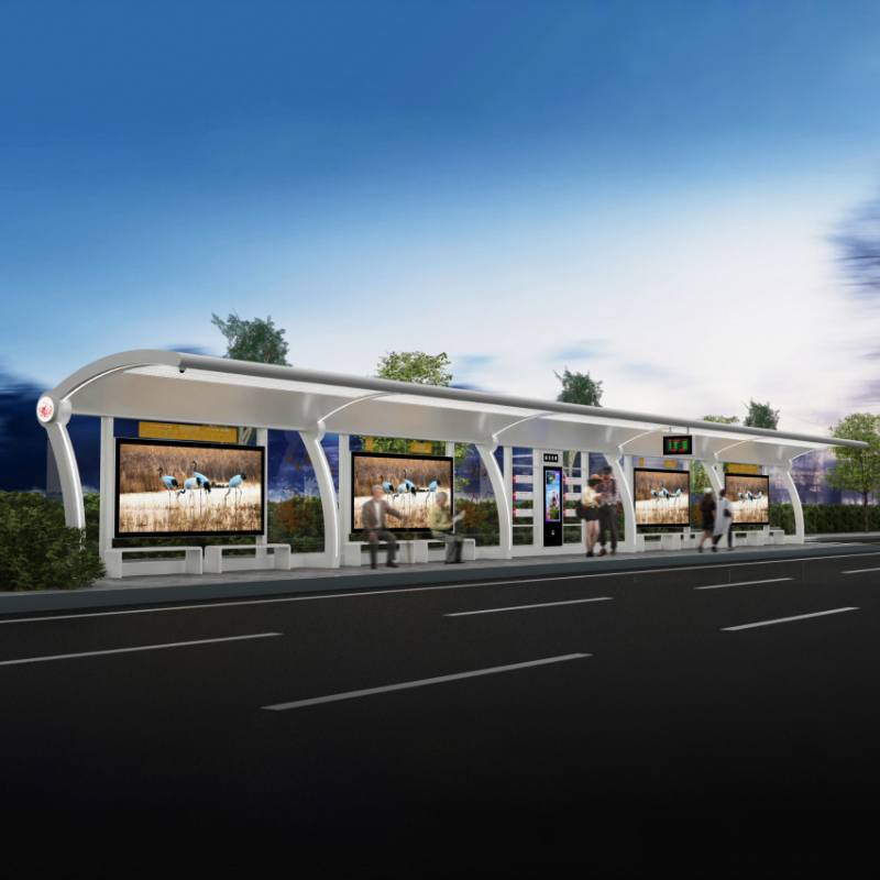 Bus Stop Shelter with Bench-ZEMSO-HCT-0064