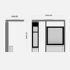 Outdoor Modern Bus Stop Shelter-HCT-0121