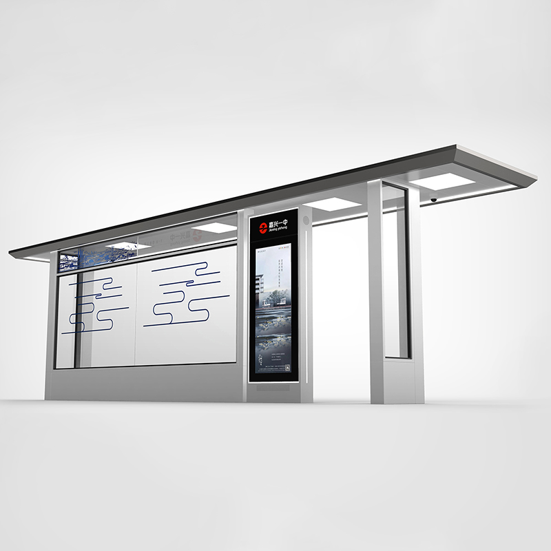Classic Galvanized Steel Bus Shelter-HCT-0101