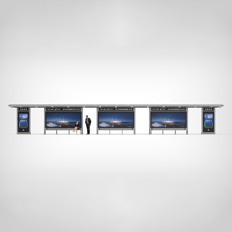 Outdoor Urban Furniture Stainless Steel Bus Shelter-ZEMSO-HCT-0005