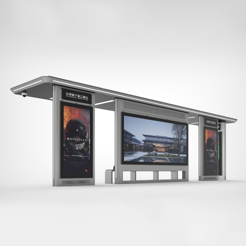 Outdoor Steel Structure Bus Shelter-ZEMSO-HCT-0002