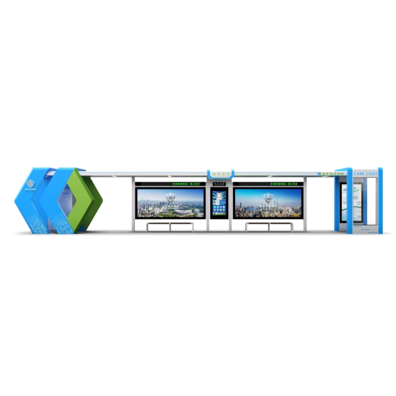 Smart Bus Shelter with Digital Signage-ZEMSO-HCT-0080