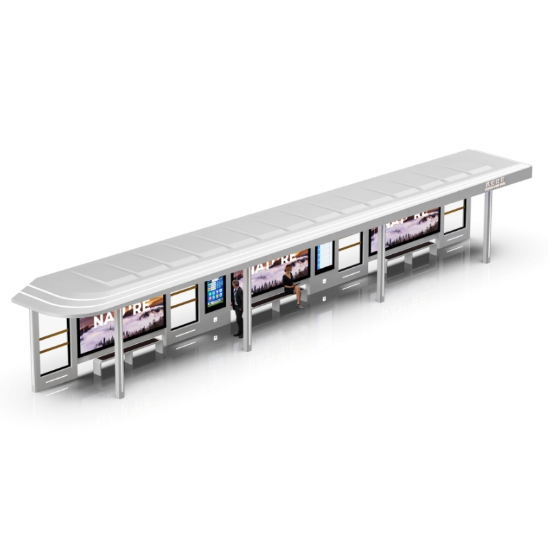 Smart City Metal Bus Shelter-ZEMSO-HCT-0062