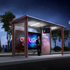 Metal Bus Stop Shelter Design-HCT-0069