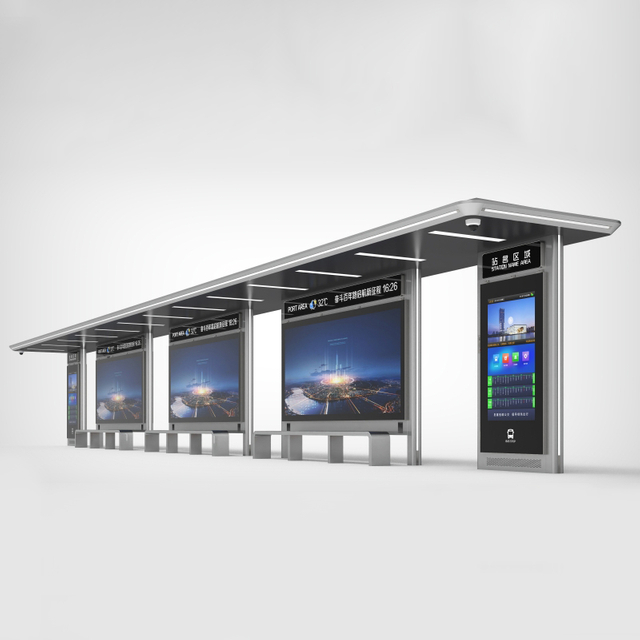 Outdoor Urban Furniture Stainless Steel Bus Shelter-ZEMSO-HCT-0005