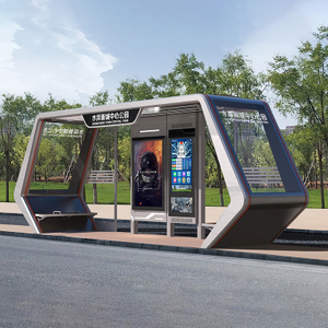 Metal Bus Stop Shelter-HCT-0135