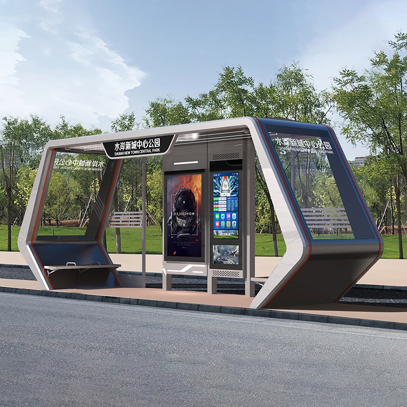 Metal Bus Stop Shelter-HCT-0135
