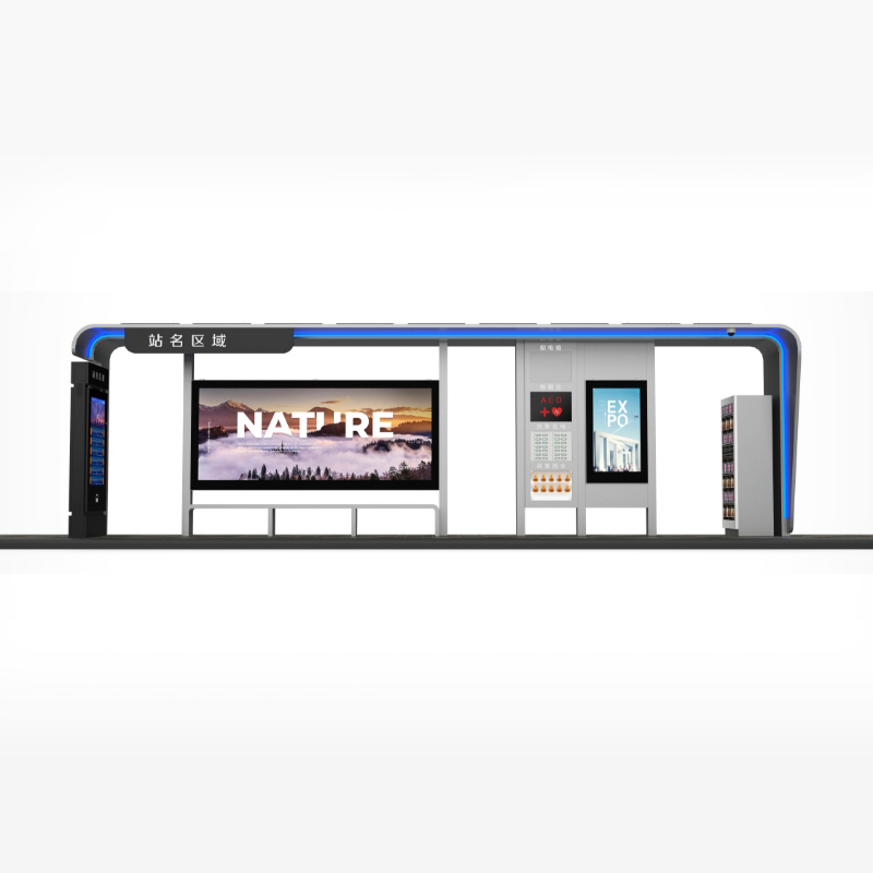 Outdoor Smart Solar Bus Stop Station-ZEMSO-HCT-0011