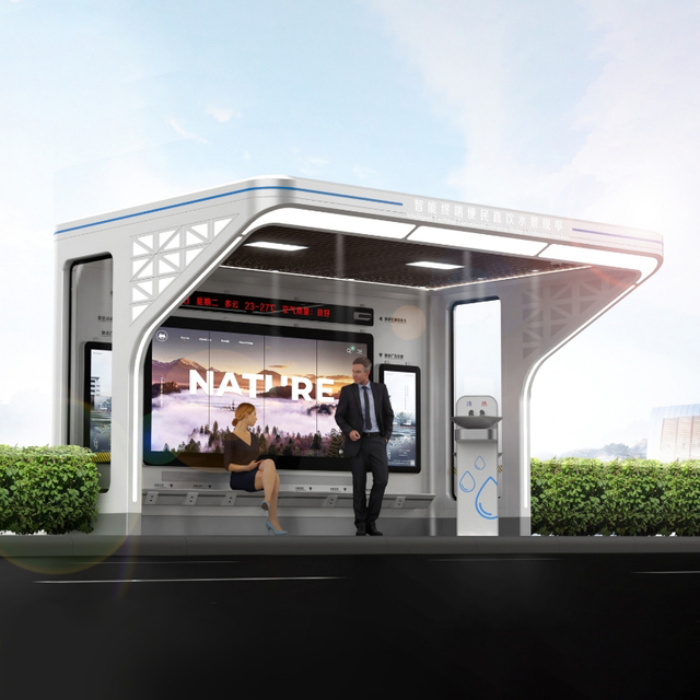 Outdoor Intelligent Solar Bus Kiosk-ZEMSO-HCT-0032