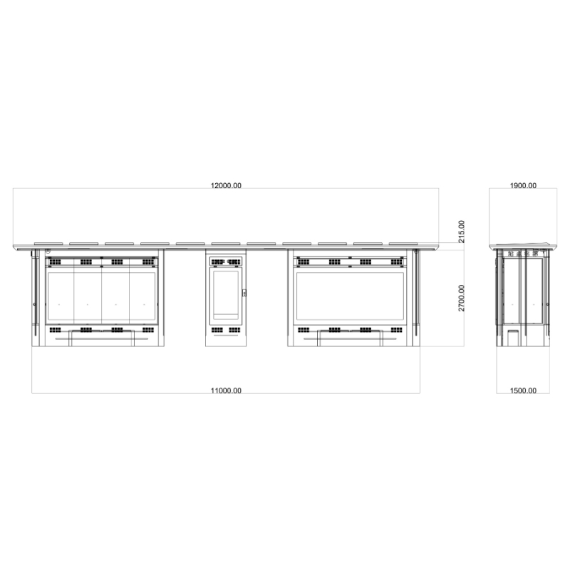 Smart Bus Stop for Street Furniture ZEMSO-HCT-0055