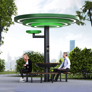 Waiting Bus Shelter Solar Bench ZEMSO-ZY-0011