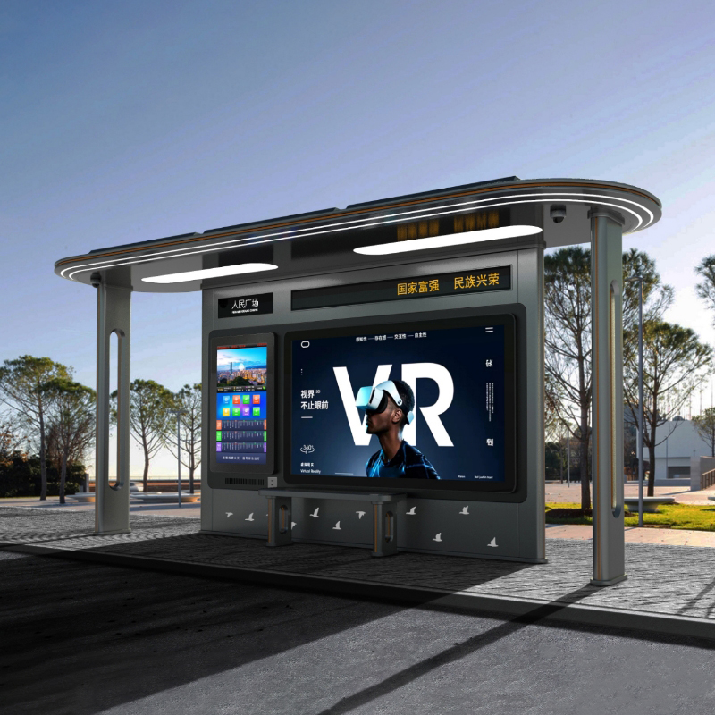 Metal Bus Stop Shelter-ZEMSO-HCT-0093