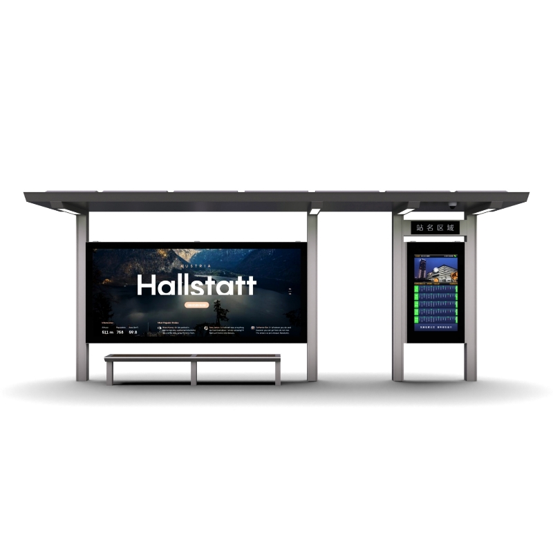 Bus Stop Shelter with Bench-ZEMSO-HCT-0085