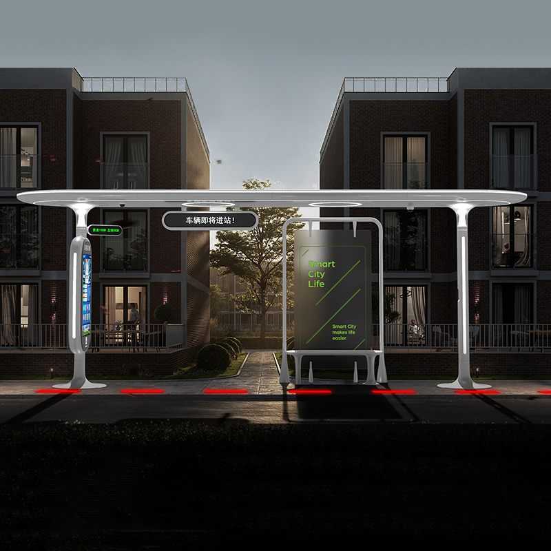 Stainless Steel Bus Stop Shelter-HCT-0102