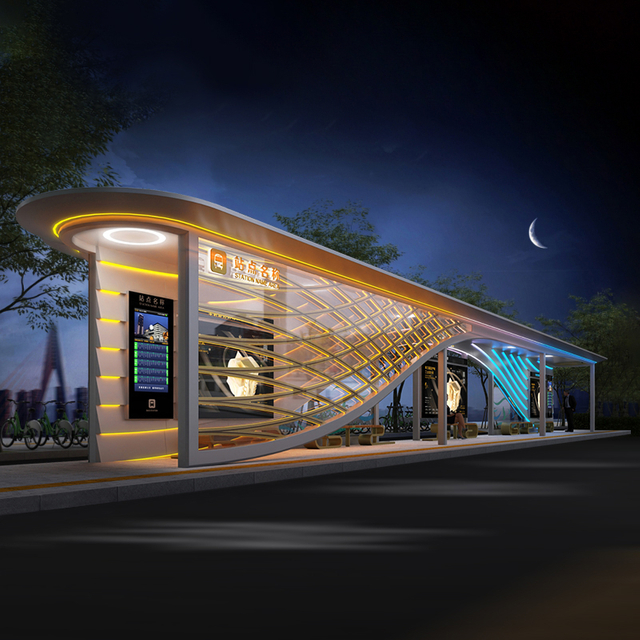 Customized Stainless Steel Bus Stop-HCT-0077
