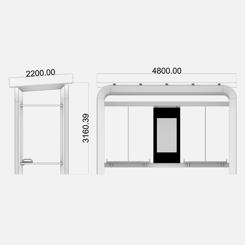 Bus Stop Shelter For Sale-HCT-0108