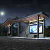Modern Solar Bus Stop Shelter-HCT-0119
