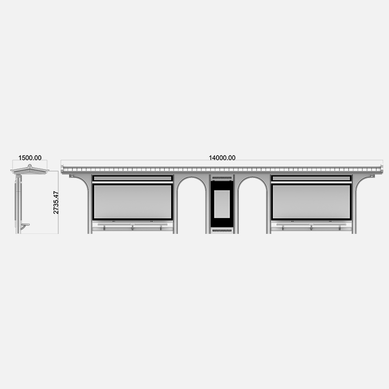 Classic Metal Bus Stop-HCT-0112