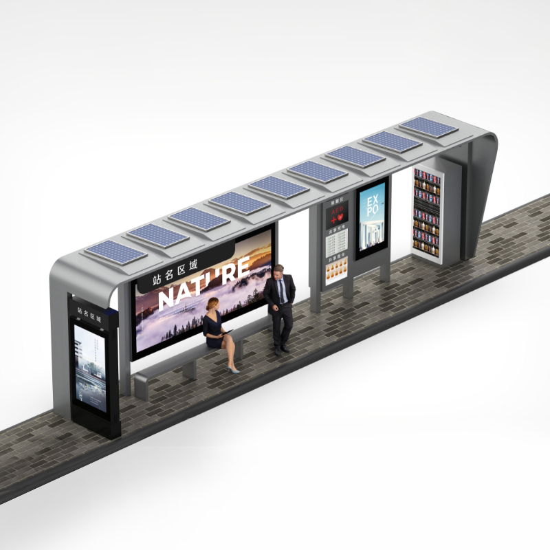 Outdoor Smart Solar Bus Stop Station-ZEMSO-HCT-0011
