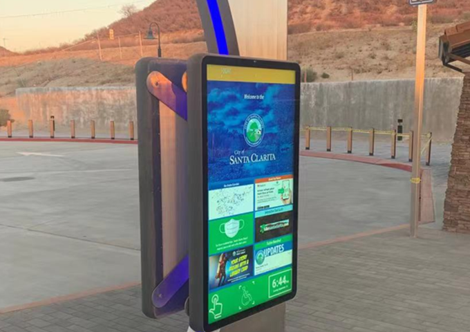 California Intelligent Bus Stop Digital Signage