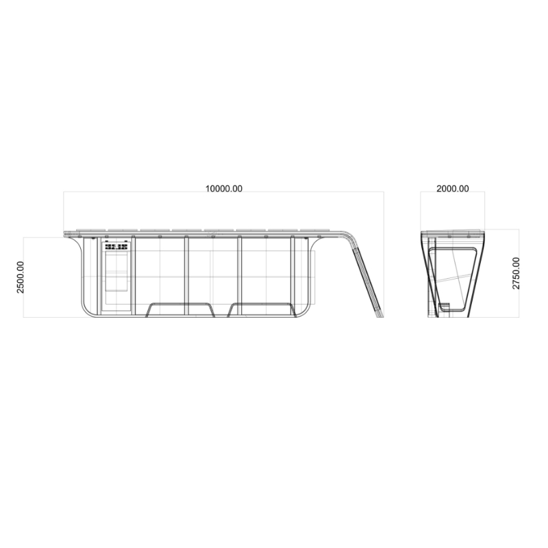 Smart Bus Stop Shelter with Bench-ZEMSO-HCT-0079
