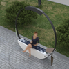 Park Courtyard Mobile Phone Charging Table with Solar Panels Canopy ZEMSO-ZY-0012