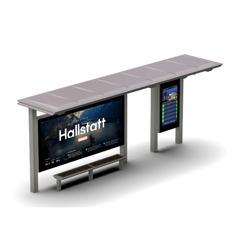 Bus Stop Shelter with Bench-ZEMSO-HCT-0085