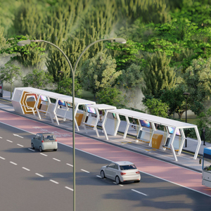 Smart Bus Shelter with Digital Signage-ZEMSO-HCT-0099