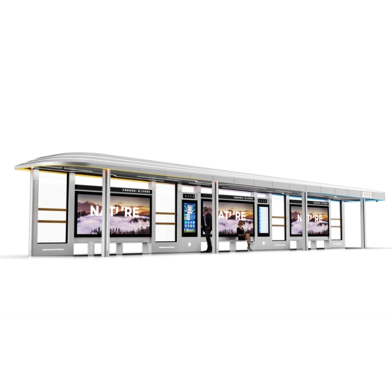 Smart City Metal Bus Shelter-ZEMSO-HCT-0062