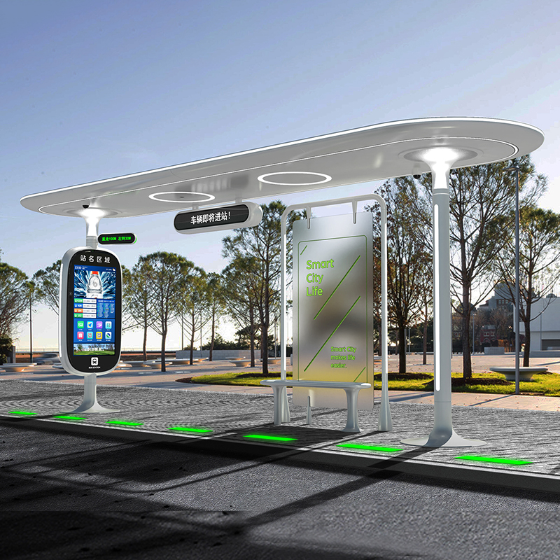 Stainless Steel Bus Stop Shelter-HCT-0102