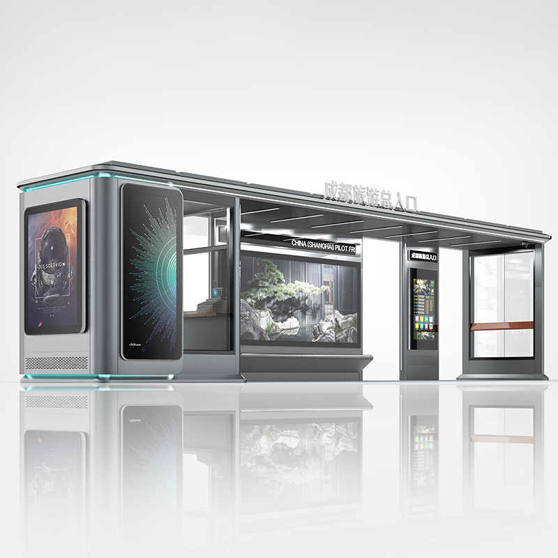 Outdoor Metal Bus Shelter For Sale-HCT-0125