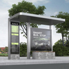 Outdoor Modern Bus Stop Shelter-HCT-0121