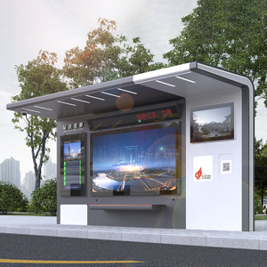 Stainless Steel Bus Shelter-HCT-0076