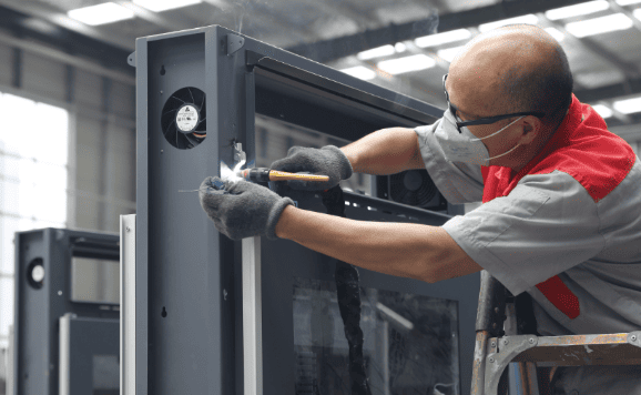 Outdoor advertising bus shelter Manufacturing Workshop