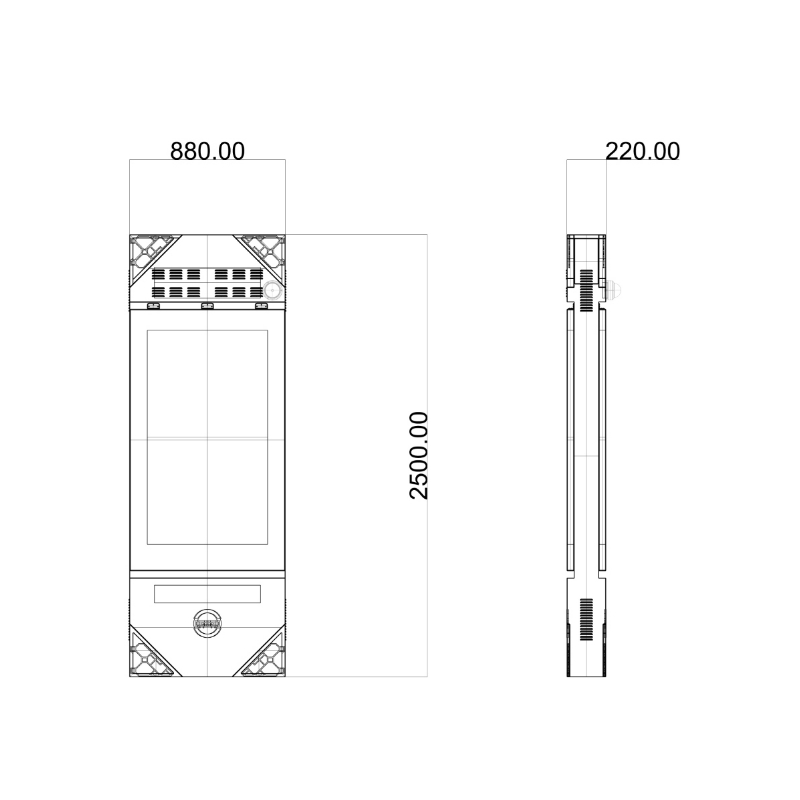 Outdoor Mutifunction Bus Stop Advertising Digital Signage ZEMSO-DZZP-0018