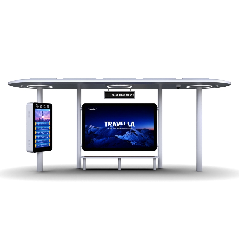 Intelligent Bus Stop with Solar Panels-ZEMSO-HCT-0084