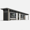 Outdoor Metal Bus Shelter-HCT-0113