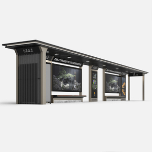 Outdoor Metal Bus Shelter-HCT-0113