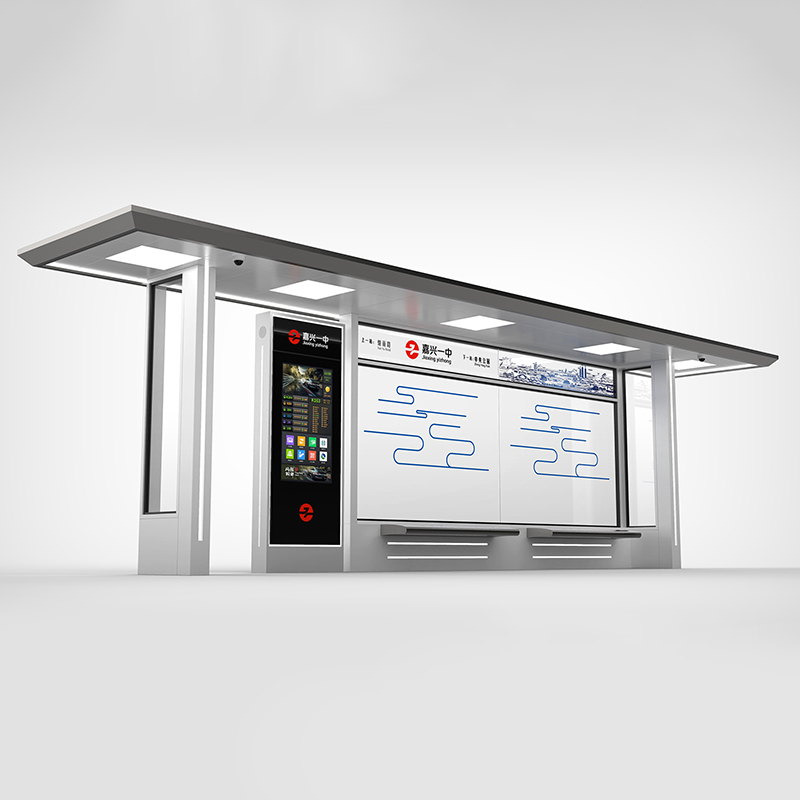 Classic Galvanized Steel Bus Shelter-HCT-0101