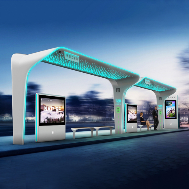 Modern Smart Bus Stop-ZEMSO-HCT-0046