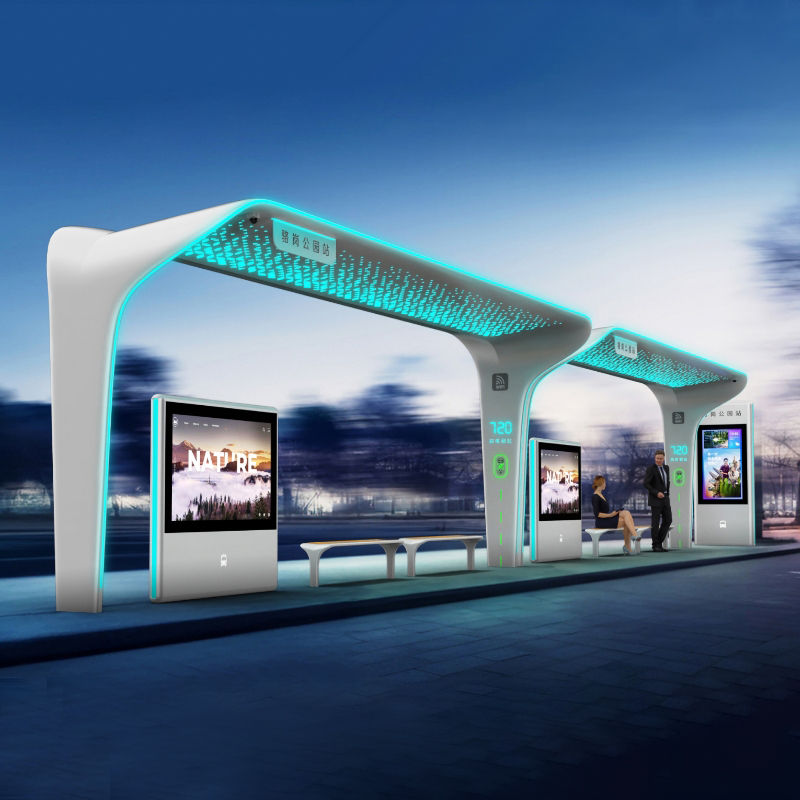 Modern Smart Bus Stop-ZEMSO-HCT-0046