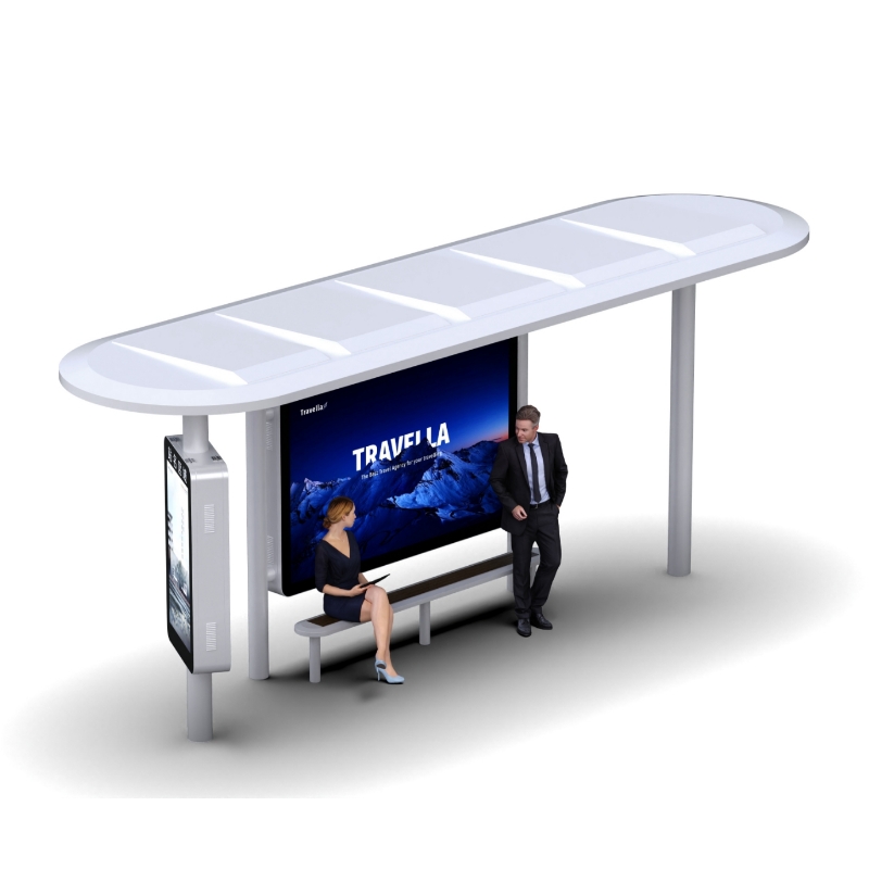 Intelligent Bus Stop with Solar Panels-ZEMSO-HCT-0084